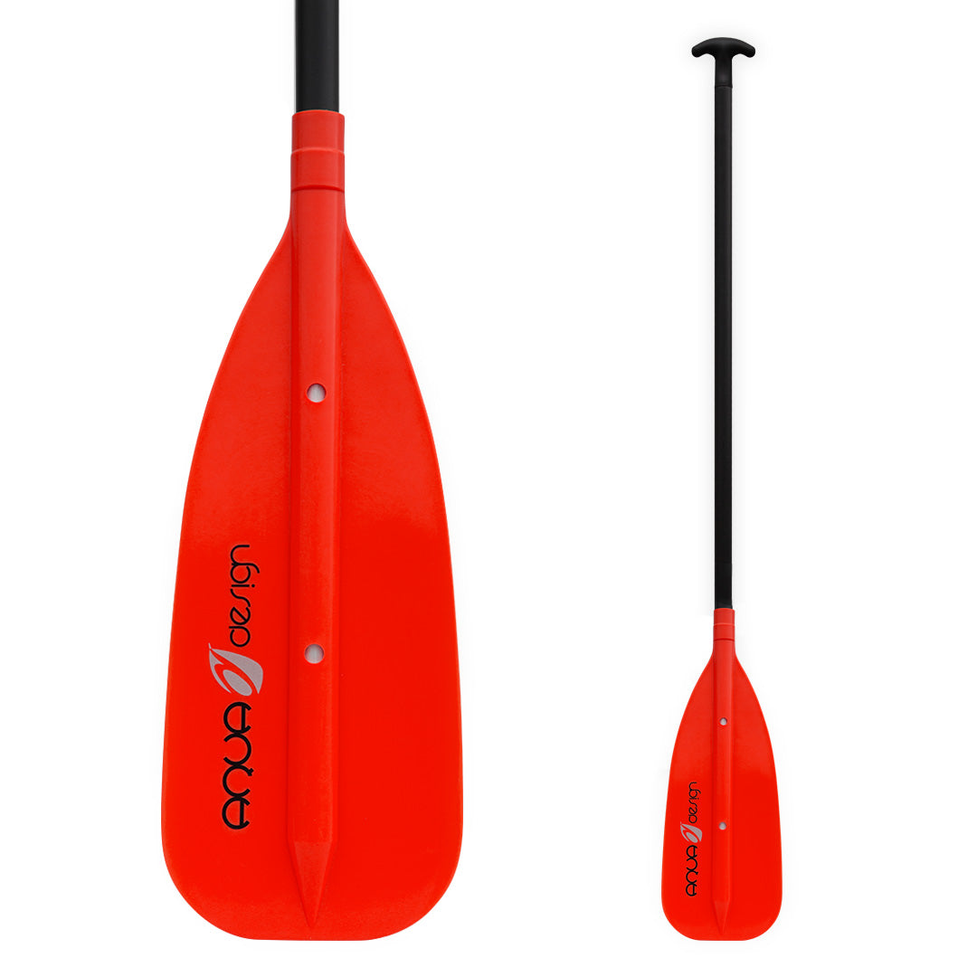 Pagaie Club raft canoë 1 partie rouge Aquadesign, pale et pagaie complète studio