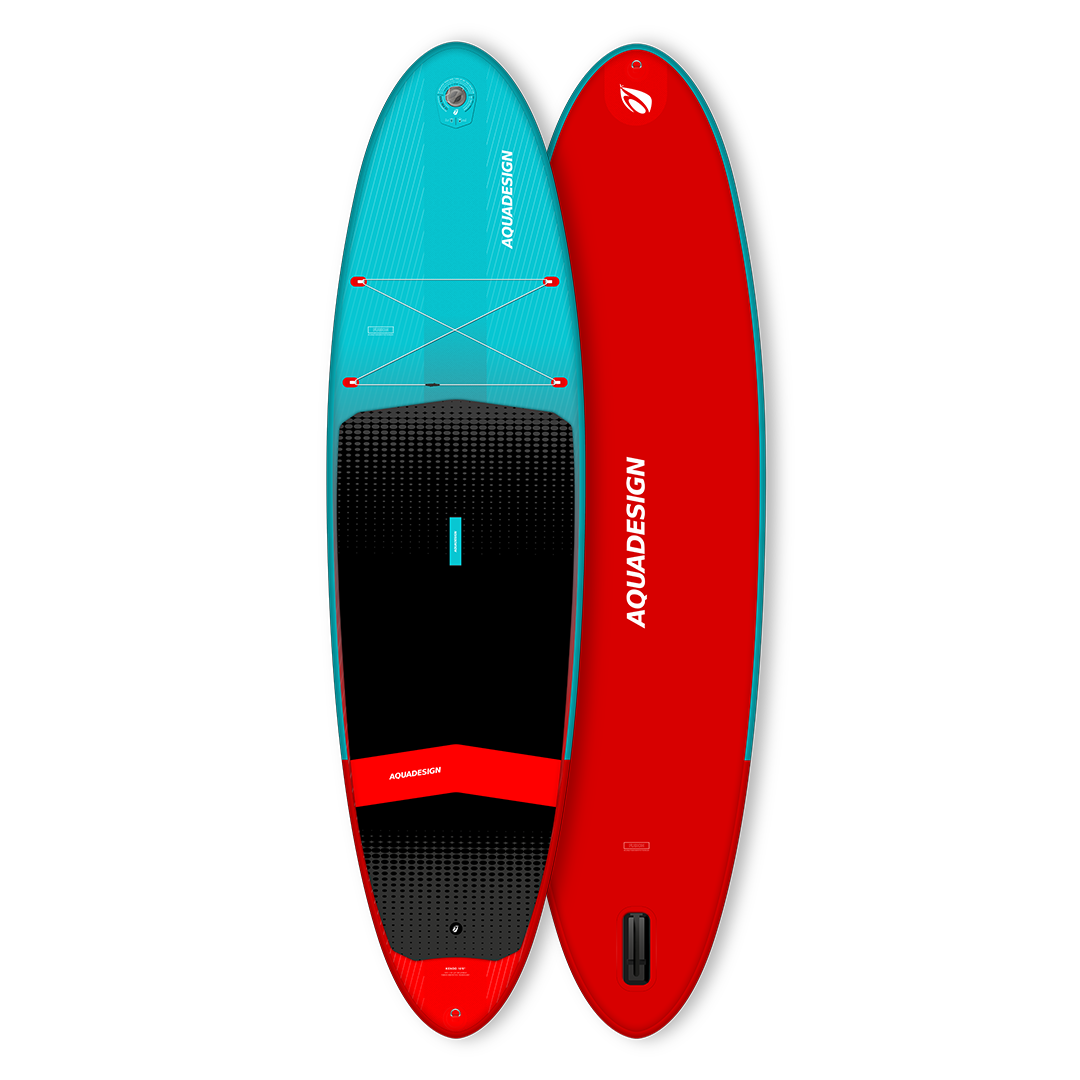 Photo Packshot avant et arrière de la planche de Paddle Sup Kendo 10'6 Aquadesign