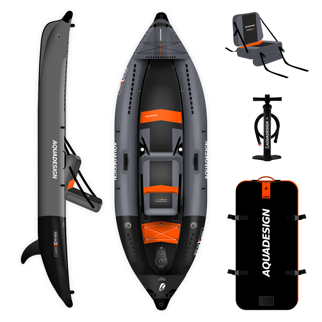 KOLOA X'PERIENCE 305 - KAYAK GONFLABLE POUR PÊCHE/EXPEDITION - 1 PLACE