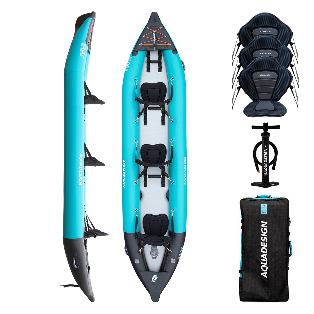 KOLOA 400 - KAYAK GONFLABLE 3 PLACES DE RANDONNÉÉ