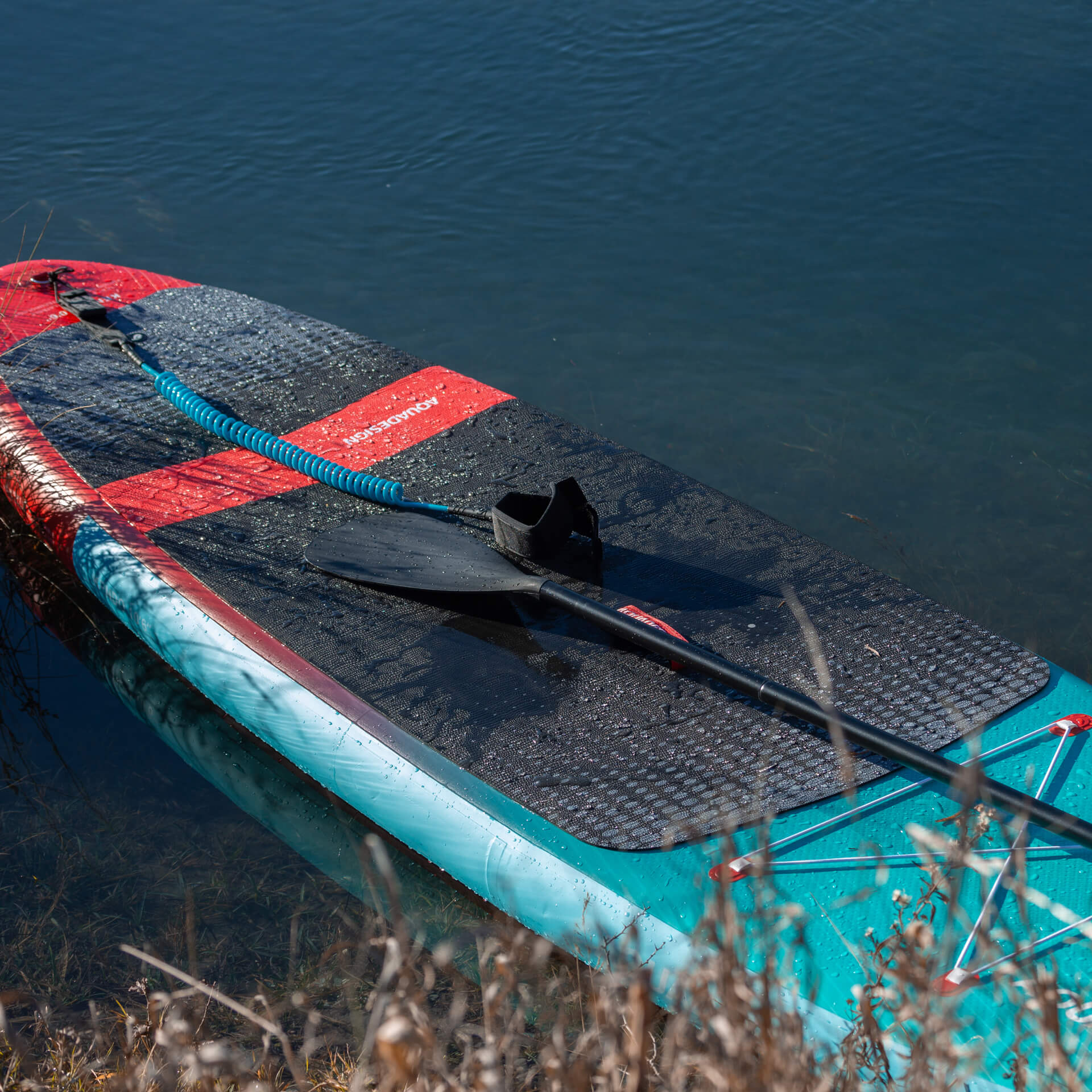 Zoom du Paddle SUP Fusion Kendo 10'6 Aqaudesign, photo en situation 