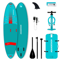 Image du pack de Stand up Paddle Sigma 10'8 avec les accessoires inclus dans le pack : Pagaie 3 parties, sac de transport, pompe SUP haute pression, leash de sécurité, kit de réparation et aileron