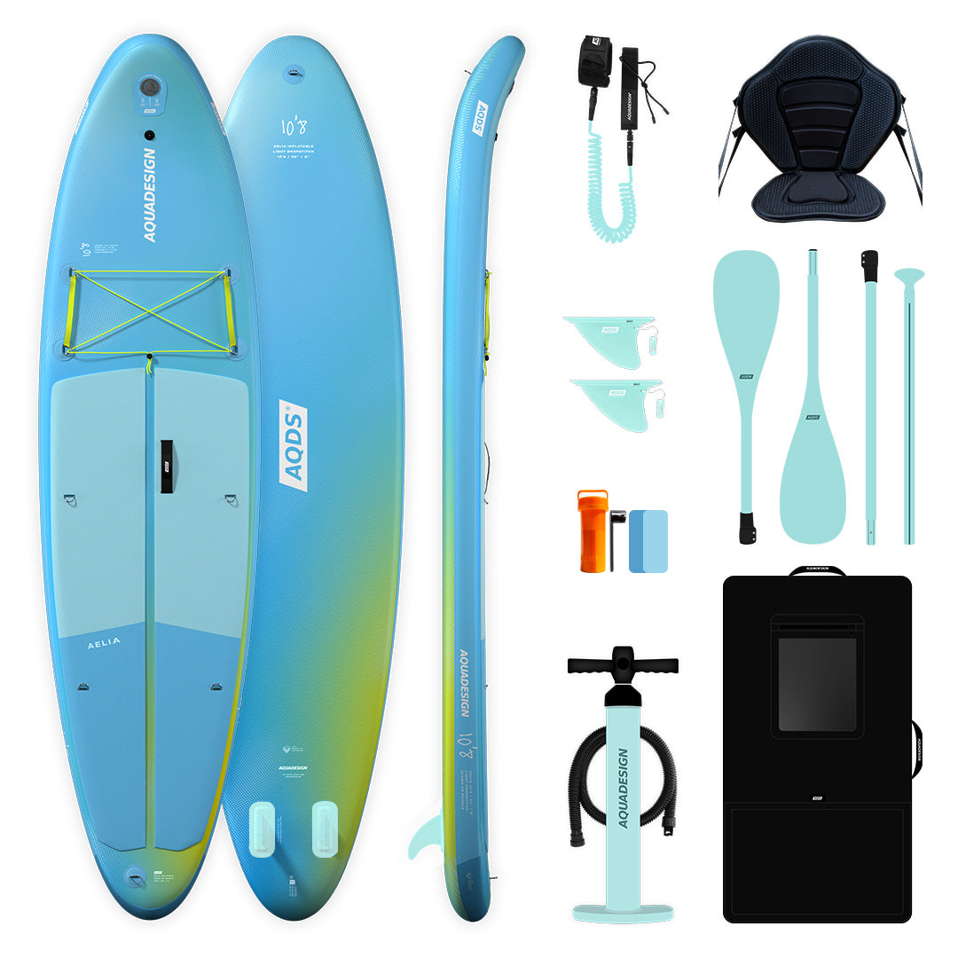 AELIA 10'8 - CONVERTIBLE INFLATABLE STAND UP PADDLE BOARD PACK