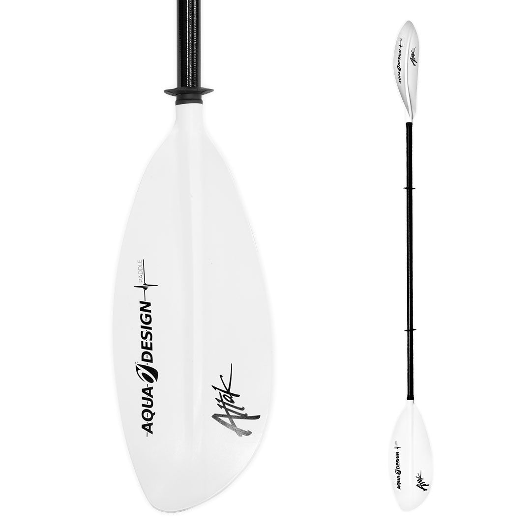 ATTAK FIBER - PAGAIE DOUBLE 1 PARTIE EN FIBRE POUR CANOE KAYAK