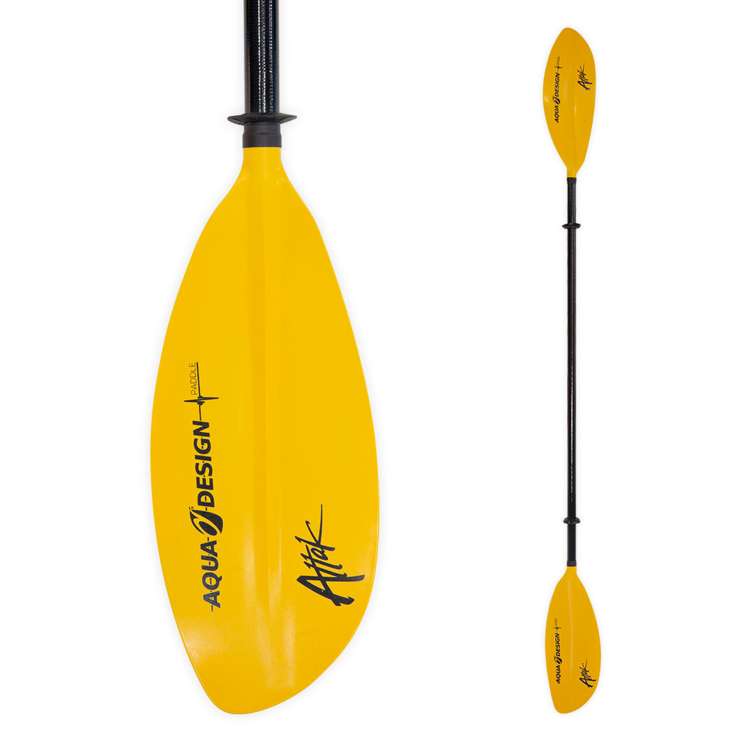 ATTAK FIBER - PAGAIE DOUBLE 1 PARTIE EN FIBRE POUR CANOE KAYAK