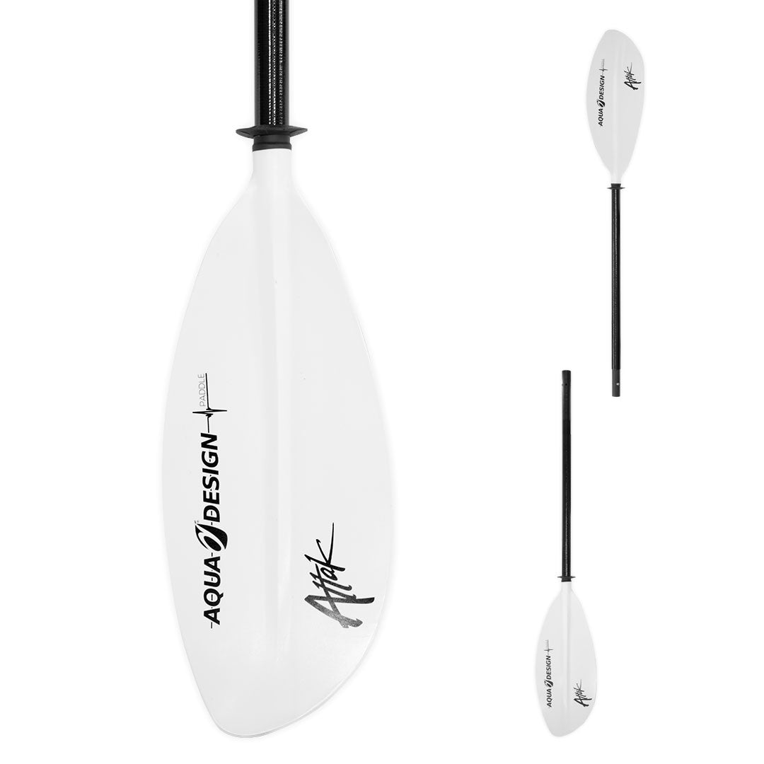 ATTAK FIBER 2  - PAGAIE DOUBLE 2 PARTIES EN FIBRE POUR CANOE KAYAK