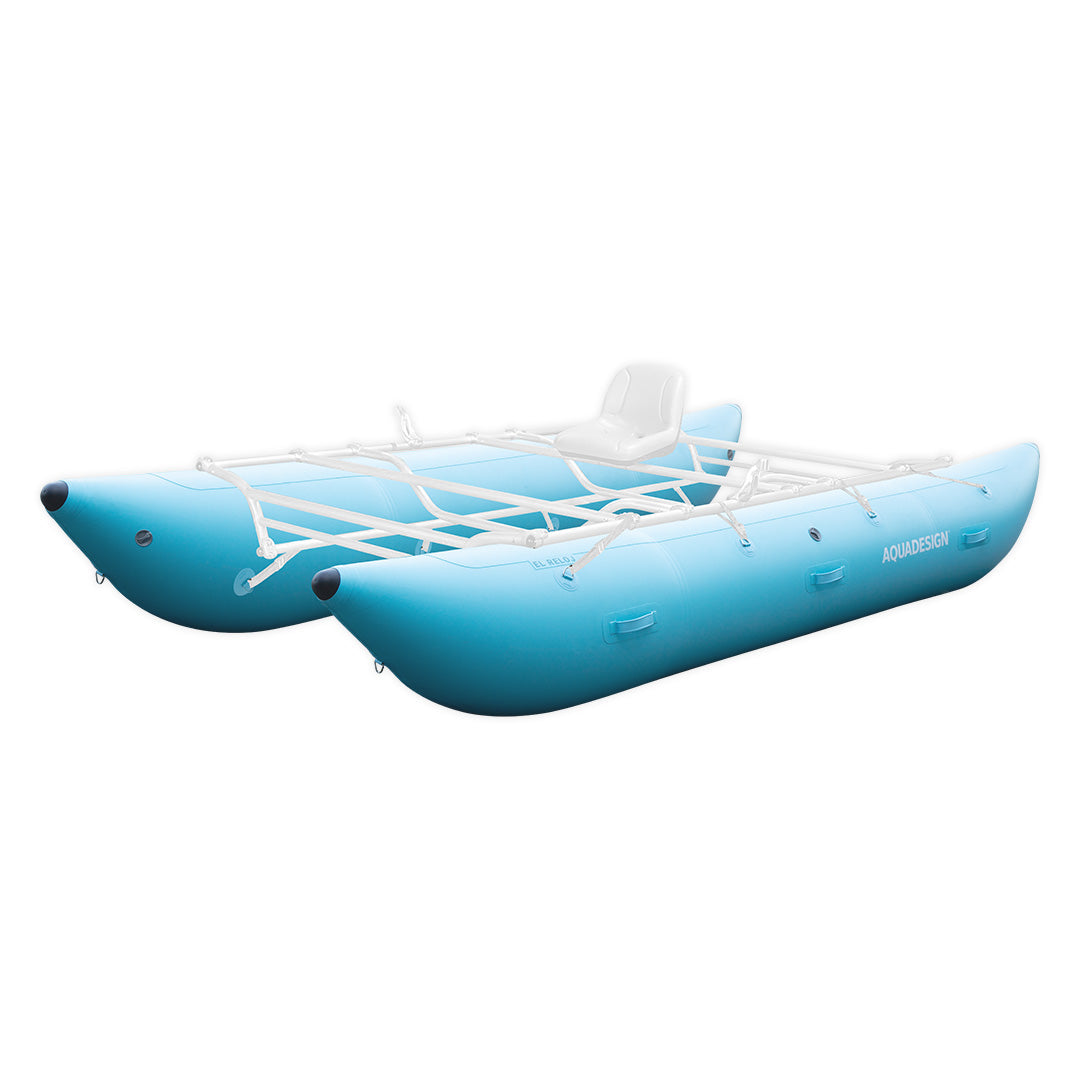 Simulation du cataraft el reloy Aquadesign avec un frame