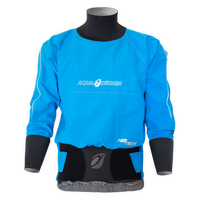 Anorak kayak étanche Hiptech Top bleu face avant sur mannequin Aquadesign