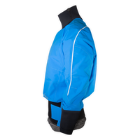 Anorak kayak étanche Hiptech Top bleu profil gauche coutures étanches Aquadesign
