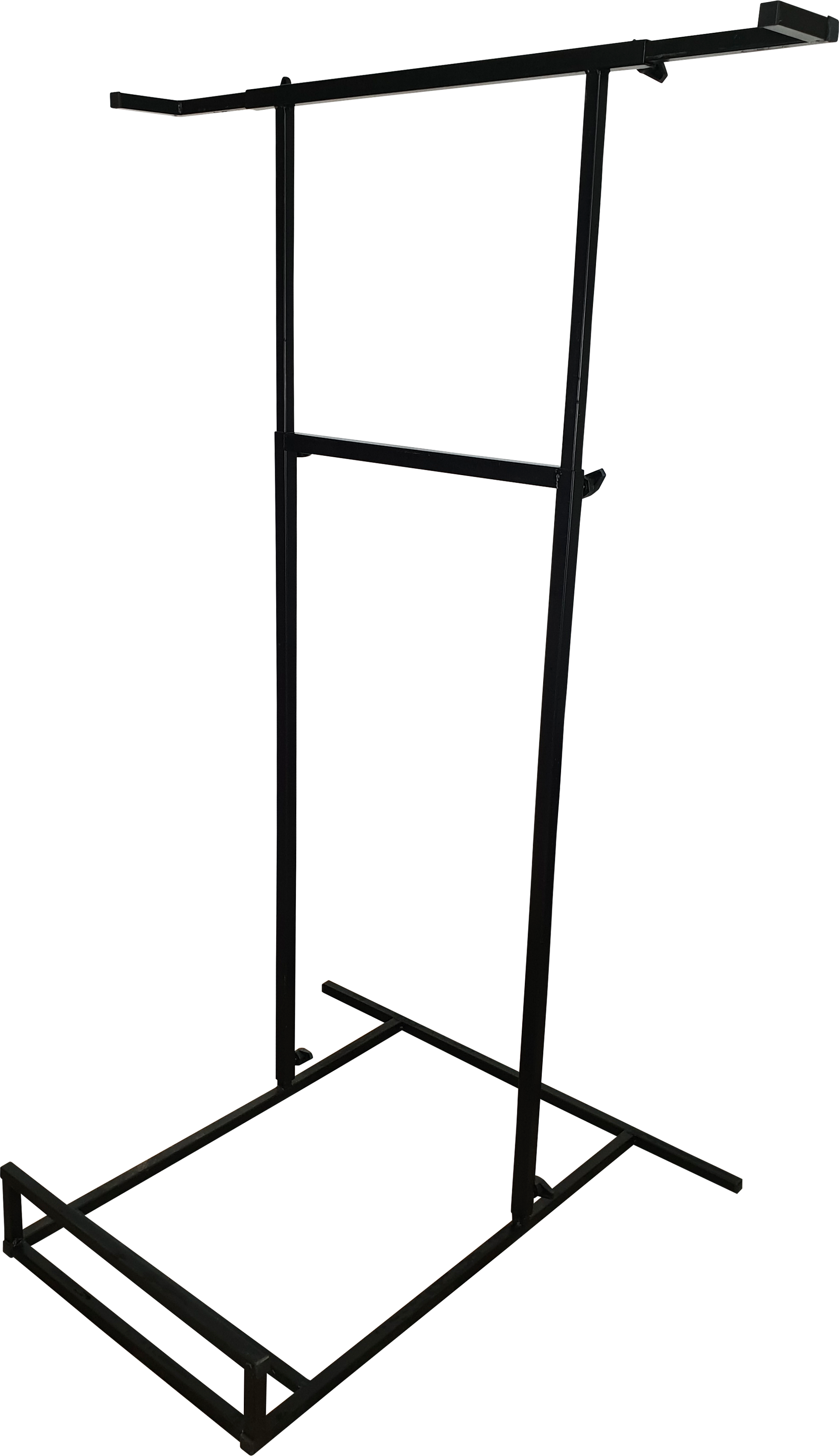 Présentoir SUP 1 place Aquadesign, rack métal noir réglable, vue 3/4 fond blanc