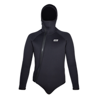 Bolero Ice 5mm néoprène noir avec cagoule – face avant zip diagonal intégré – Aquadesign