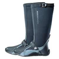 Botte néoprène Hydroboot 5mm noire vue duo face avant, sangle clip, Aquadesign