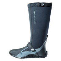 Botte néoprène Hydroboot 5mm noire profil extérieur, boucle clip latérale visible, Aquadesign