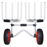 Chariot Nacker sit-on-top – vue de face bras en position ouverte réglage écartement Aquadesign