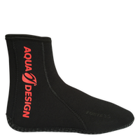 Chaussette néoprène Forte 3,5mm noire profil gauche logo rouge Aquadesign