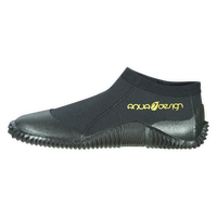 Chausson néoprène 3,0 mm Rapid noir – profil droit slip-on logo jaune eaux vives Aquadesign