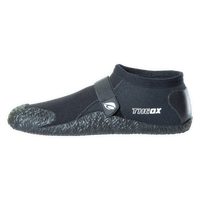 Chausson néoprène 3,5 mm Theox noir – profil gauche fermeture velcro visible semelle crantée Aquadesign