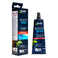 Colle PVC Bostik 1220 tube souple 125ml bleu marine avec boîte, colle contact multisupports