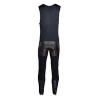 Combinaison Long John Nagual 7mm noire, vue de dos avec inserts rubber aux fesses et zips aux chevilles, Aquadesign