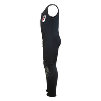 Combinaison long john néoprène enfant Zip Junior 3mm noire profil sur mannequin Aquadesign