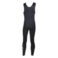 Combinaison Long John Standard 3mm noire vue dos, dos ouvert arrondi, néoprène Aquadesign