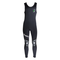 Combinaison Long John néoprène Standard 3mm noire face, logo vert Aquadesign, renforts genoux, taille L