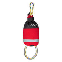 Corde de sécurité flottante 15m rouge et noire Aquadesign, sac compact bicolore avec réflecteur