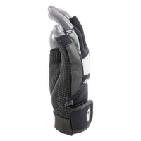 Gants mitaines néoprène Summer Aquadesign, main droite vue profil tranche, néoprène et cuir noir