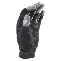 Gants mitaines néoprène Summer Aquadesign, main droite vue 3/4 dos, pointillés anti-glisse noirs