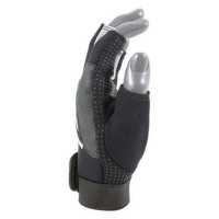 Gants mitaines néoprène Summer Aquadesign, main gauche profil tranche, néoprène noir et cuir