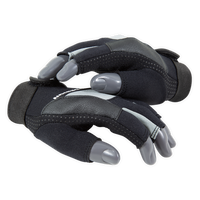Gants mitaines néoprène Summer Aquadesign, paire posée à plat vue ensemble paume et dos visibles