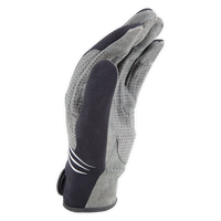 Gants Greydown gris vue dos 135°, Amara perforée et néoprène noir, fermeture velcro Aquadesign