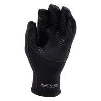 Intérieur gant néoprène Blackout Aquadesign noir, face paume avec motif grip vague texturé