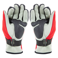 Paire gants Redstuff rouge, paumes intérieures crème antidérapantes, voile et eaux vives Aquadesign