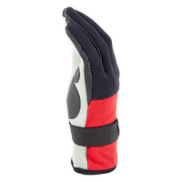 Gants Redstuff rouges vue profil pouce 270°, structure néoprène renforcé, Aquadesign eaux vives