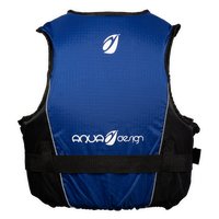 Gilet d'aide à la flottabilité 70N Outdoor Club bleu – vue dos tissu mesh respirant Aquadesign