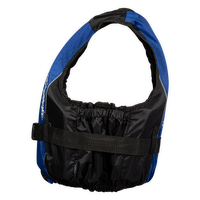 Gilet d'aide à la flottabilité 70N Outdoor Club bleu – vue profil gauche ceinture réglable Aquadesign