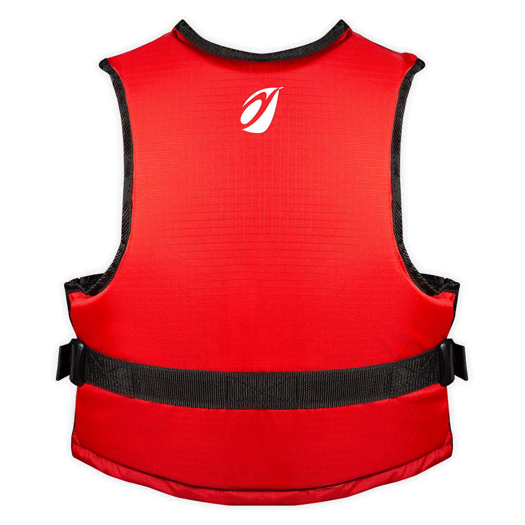 Gilet aide à la flottabilité 70N Trek Colors rouge Aquadesign taille M/L, vue dos lisse