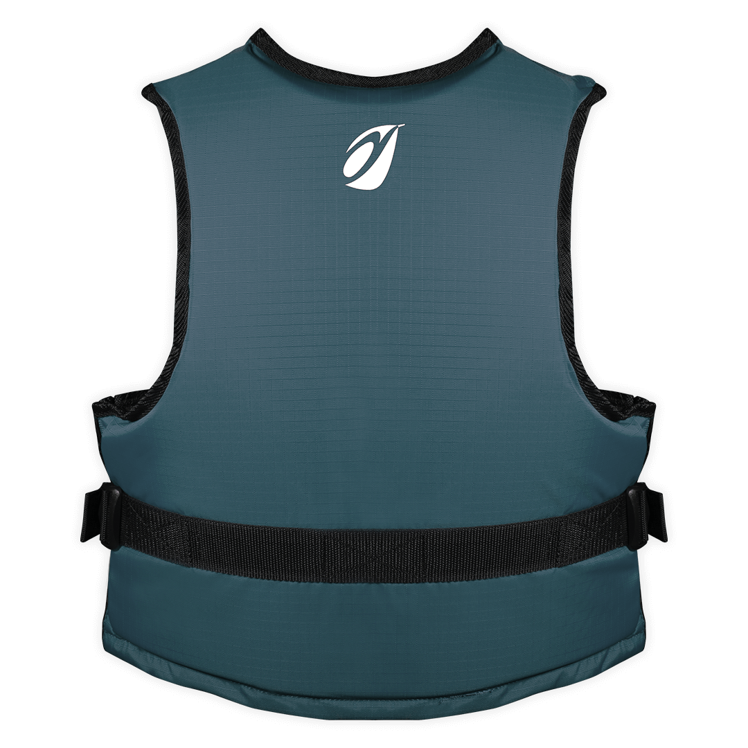 Gilet aide à la flottabilité 70N Trek Colors bleu pétrole Aquadesign taille XS, vue dos