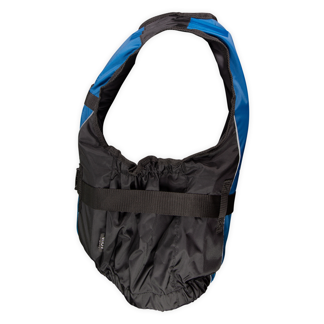Gilet Centre Club 70N bleu ouvert vue intérieure, bretelles et sangle ventrale