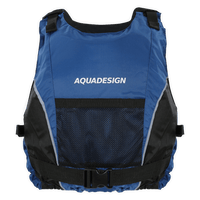 Gilet d'aide à la flottabilité Ola 50N bleu et noir face avant avec poches filet – Aquadesign