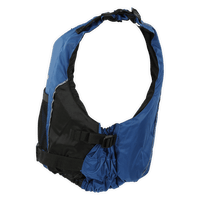 Gilet d'aide à la flottabilité Ola 50N bleu profil arrière sangle élastique studio – Aquadesign