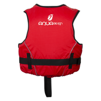 Gilet d'aide à la flottabilité 50N Slider Colors Aquadesign rouge M/L, vue de dos, studio