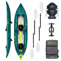 Kayak gonflable 2 places Epyx 380 vert Aquadesign, pack complet avec pagaies sièges et sac de transport