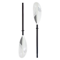 Pagaie double kayak Viva 2 parties blanche Aquadesign, 2 demi-pagaies séparées profil