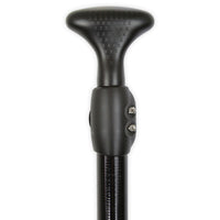 Détail poignée en T noire pagaie SUP Fibre 2 parties Aquadesign, système de blocage