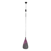 Pagaie SUP Instinct rose Aquadesign — pagaie réglable complète, tige blanche, pale graphite rose