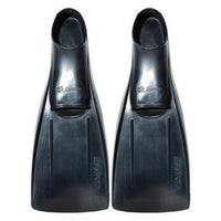 Palmes chaussantes Estérel noires caoutchouc souple paire vue de dessus marque Aquadesign