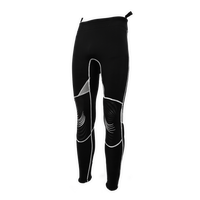 Pantalon néoprène Frozz 2,5 mm noir profil trois quarts avec renforts genoux gris Aquadesign