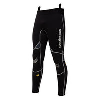 Pantalon néoprène Titanium Reeven 1,5 mm noir coutures grises genouillères vue face Aquadesign
